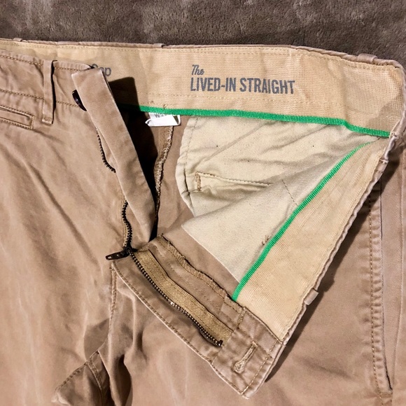 gap lived in straight khaki